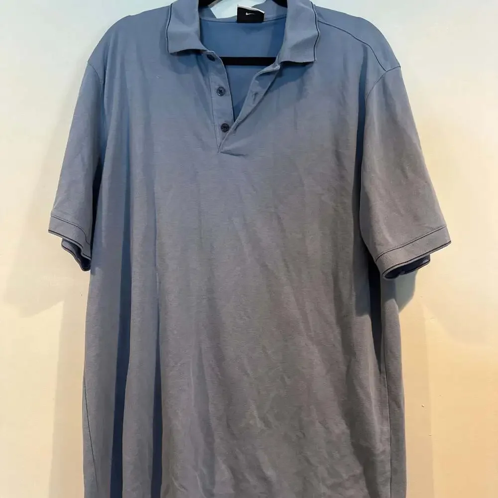 Nike Golf Tour Dri-Fit Polo Shirt Men's  XL Blue Short Sleeve Performance
